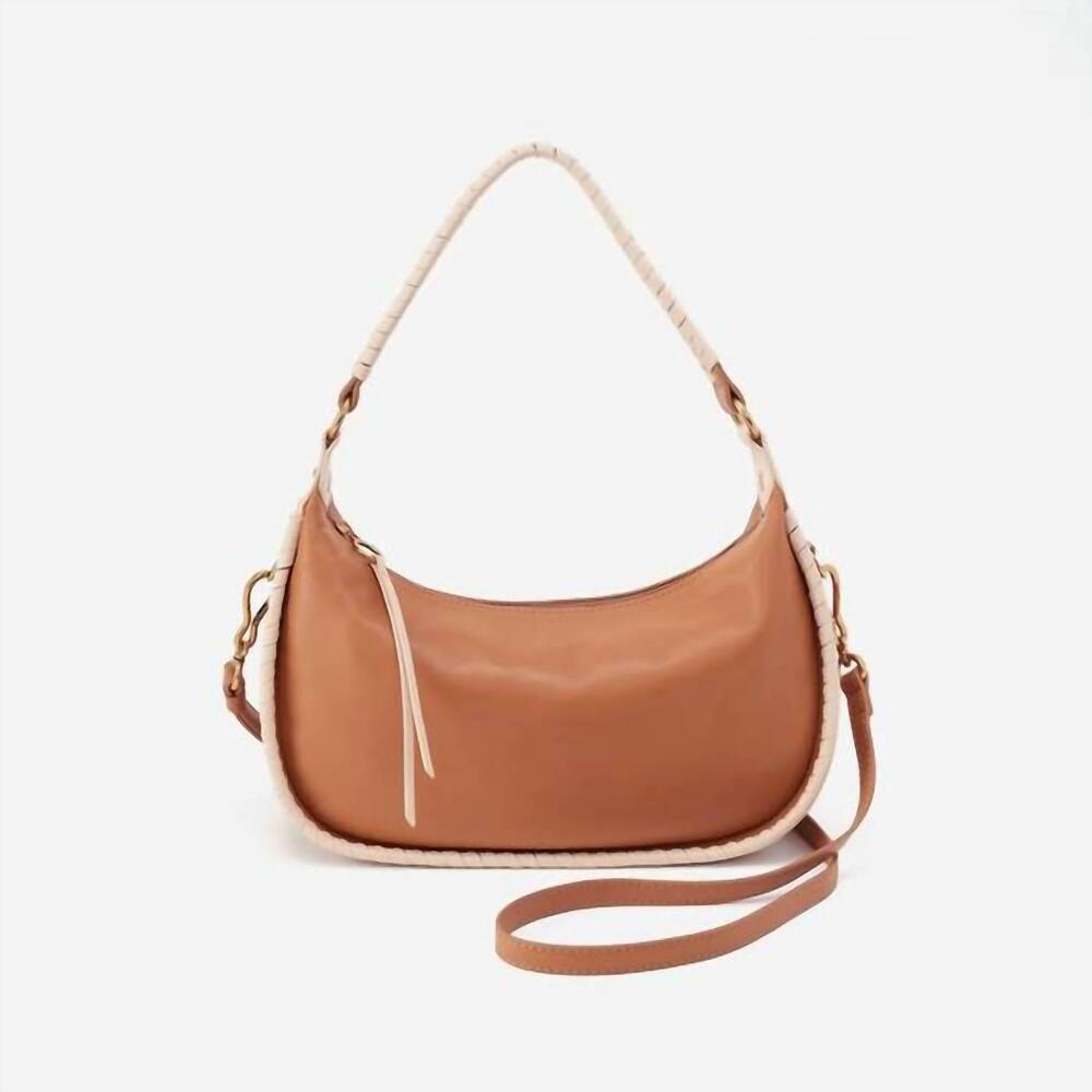 NEW HOBO women's mia crescent hobo bag in warm cashew